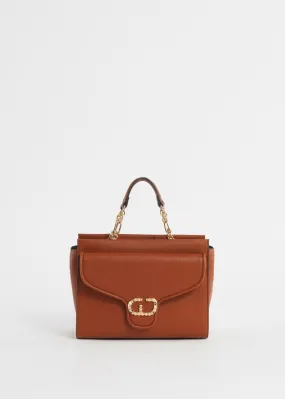 Borsa top handle in similpelle