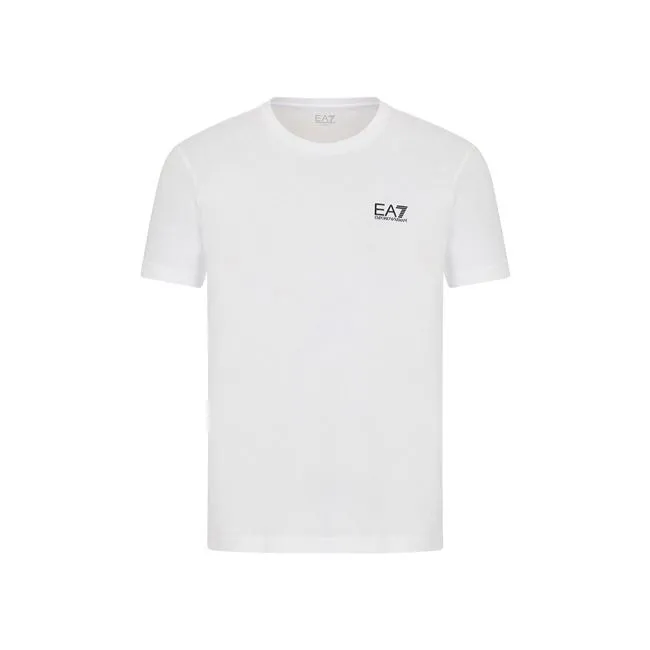 Ea7 T-Shirt Small Logo Uomo Bianco