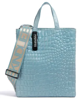  Liebeskind Paper Bag Waxy Croco M Borsa a mano pelle in rilievo blu  