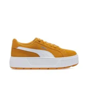 Sneakers tennis gialle scamosciate con platform karmen amber da donna